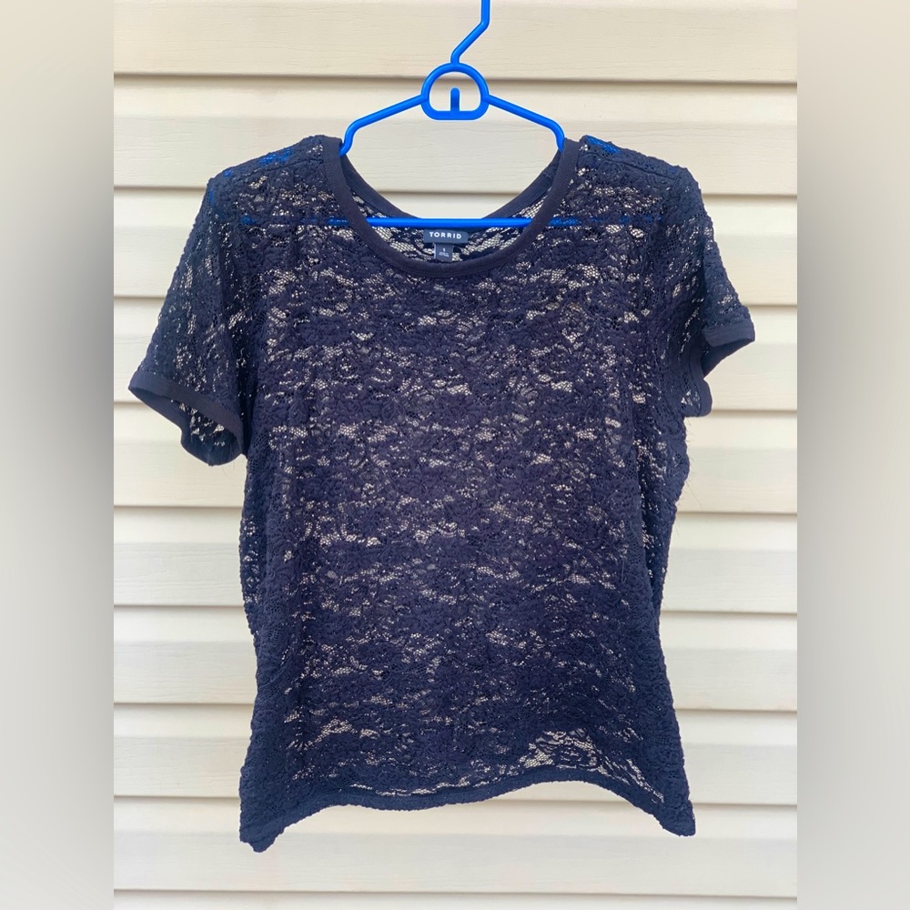 Torrid size 1 sheer Lace top